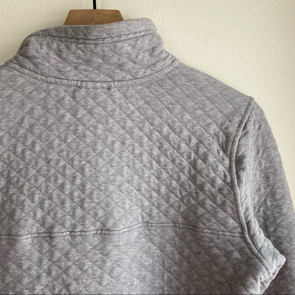 Patagonia Organic Cotton Quilt Snap-T Pullover Sweatshirt Sweater Grey Medium - Picture 8 of 13